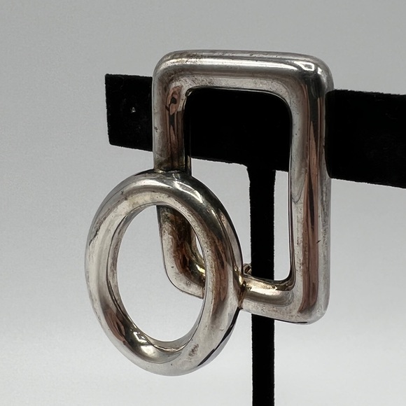 Vintage Tiffany 925 Square & Circle Brooch - Picture 3 of 6